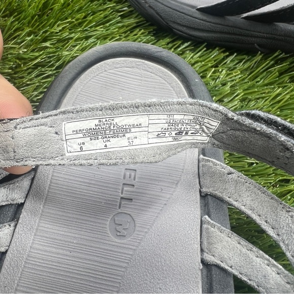Merrell Women’s Sandals Size 6 Gray Leather Hiking Outdoor Slingback - Picture 7 of 9